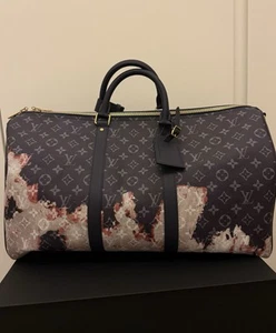 Louis Vuitton Blue Bleach Monogram Keepall 50 - Bild 1 von 12