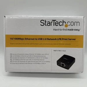 Startech PM1115U2 10/100Mbps Ethernet to USB 2.0 Network LPR Print Server - Picture 1 of 6