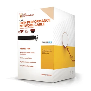 Linkedpro PRO-CAT6-PLUS Cable UTP Cat6 23 AWG Indoor ETL UL 1000 ft - Picture 1 of 2