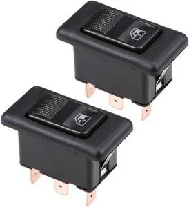 uxcell 5 Pins Car Window Switch Master Rocker Momentary Glass Red - Picture 1 of 4