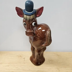 Vintage Artmark Donkey with Top Hat  Decanter Japan Empty Pre-owned  - Picture 1 of 6