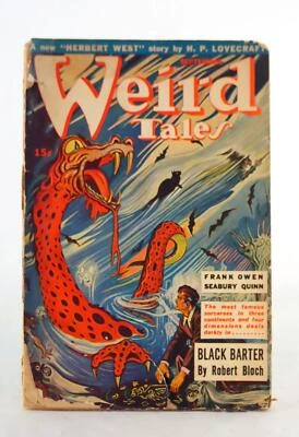 Weird Tales September 1943 H P Lovecraft Frederic Brown Reanimator Story Pulp PB - Image 1 of 4