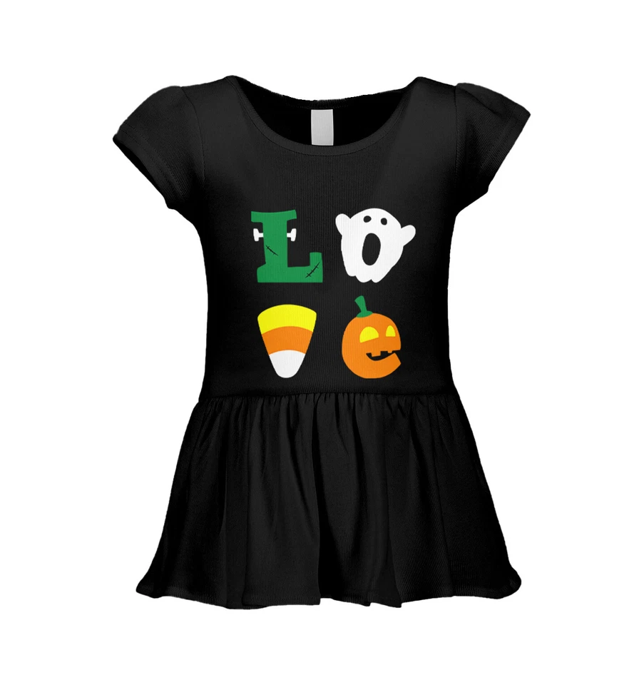 Love Halloween Icons - Vestido de truco o trato monstruos fantasma bebé/niño pequeño Foto 1 de 1