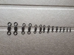 ROLLING BARREL FISHING SWIVELS SIZE 2/0 1/0 2 4 6 8 10 SEA Carp Fishing Tackle - Picture 1 of 3