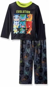 Pokemon Boys Evolution L/S Two-Piece Pajama Pant Set Size 4 6 8 10 - Picture 1 of 1