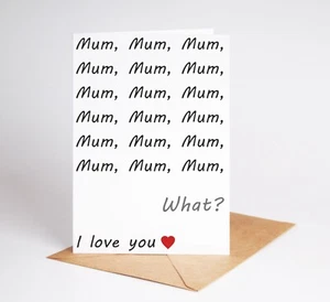 Funny Mothers Day Card Mum Mother Rude Card BC708 - Picture 1 of 3