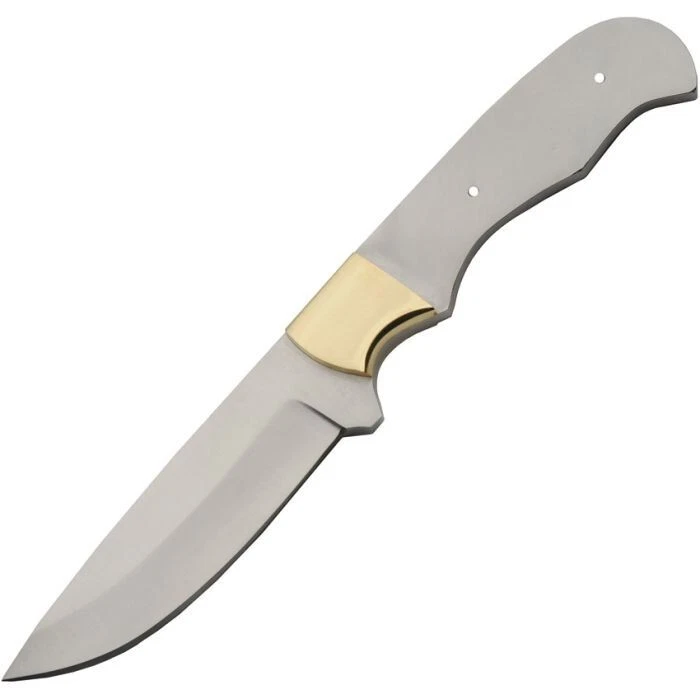 Knifemaking Fixed Knife 4" Stainless Full Tang Blade w/Brass Bolsters - BL-7729