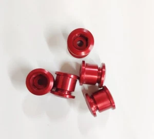 8.5MM BICYCLE BIKE CHAIN CHAINRING CRANK NUTS BOLTS SCREWS 5 PAIRS RED MTB VVV - Picture 1 of 2