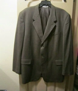 SZ 46L AQUASCUTUM LONDON MENS BROWN 3 BUTTON WAFFLE PATTERN BLAZER SPORTCOAT EUC - Picture 1 of 10