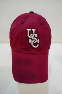 Vintage USC Solid Back -Strap Back Hat Burgandy w White Lettering - Picture 1 of 3