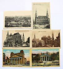 GERMANY Aachen, Aix-La-Chapelle, Post WW1 1919 6 Postcards, backs used as letter