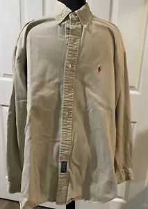 Ralph Lauren Herren Langarm Hemd mit Knopfleiste hellbraun Größe L - Bild 1 von 4