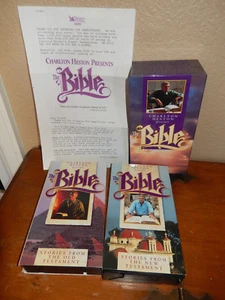 Reader Digest Charlton Heston Presents The Bible New/Old Testament Stories 2-VHS - Picture 1 of 11