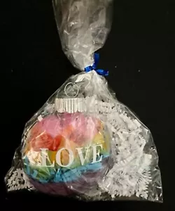 RAINBOW COLORFUL LOVE Christmas Ornament Disc PRIDE - Picture 1 of 1