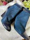 Tory Burch Authentic Designer Blue Suede Booties