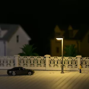 10pcs Model Trains Z Scale 1:220 Lamp Street Light Warm White LEDs - Picture 1 of 6