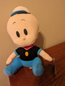 Baby Popeye & Friends 14" Big Head Kellytoy Plush 2003 Tags Missing Mouth Line - Picture 1 of 9