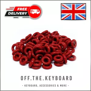 110 Stck. O-Ringe Tastaturschalter Dämpfer 2,5 mm rot für Cherry MX Tastenkappen - Bild 1 von 2