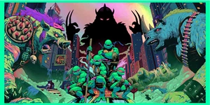 Affiche Tortues Ninja Teenage Mutant 36x18 par MonkeyMouth Lava Foil Print x/75 - Photo 1/1