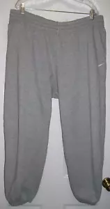 Vintage Nike Men's Sweatpants Joggers Size XXL Black Tag Gray Baggy White Swoosh - Picture 1 of 11