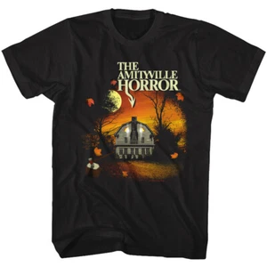The Amityville Horror Movie Lit Up House Men's T Shirt - Picture 1 of 3