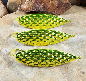 3 Pro Diamond Weedless Spoons Chartreuse Size 1-1/8 oz Troll Cast Jigging Twitch - Picture 1 of 3