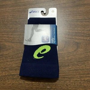 ASICS Rally Leg Sleeves Sz. L NEW RN2399-0392 Navy - Picture 1 of 2