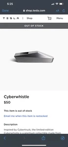 Tesla Cybertruck Cyber Whistle Cyberwhistle Limited Edition In Hand Ready 2 Ship - Picture 1 of 1