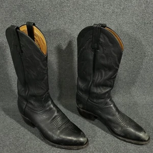 Stivali cowboy uomo Lucchese 2000 taglia 8 EE nero T3094R4 pelle vitello western - Foto 1 di 18