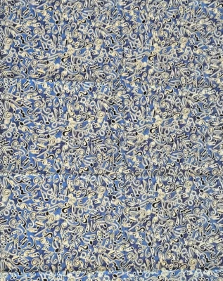 Tela acolchada RJR Fabrics Dan Morris Perfect Pitch 2011 azul notas musicales 1,25 yardas Foto 1 de 2