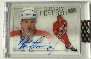 AL MACINNIS 2023-24 Clear Cut AUTO Clearly Revered UD Upper Deck #CR-AM Calgary - Picture 1 of 2