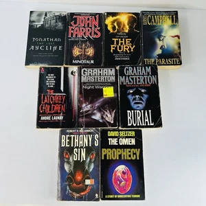x9 Vintage Horror Book Lot Novels Paperback Supernatural Paranormal Ghosts (05) - Picture 1 of 18