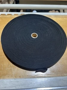 Knit Elastic Band 1 Inch Black Waistband Trim 50yds - Picture 1 of 4