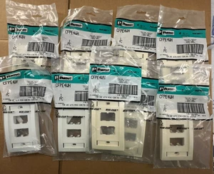 (9 pièces) Panduit CFPE4WH 4 ports Mini-Com Façade Executive Single Gang - Photo 1/2
