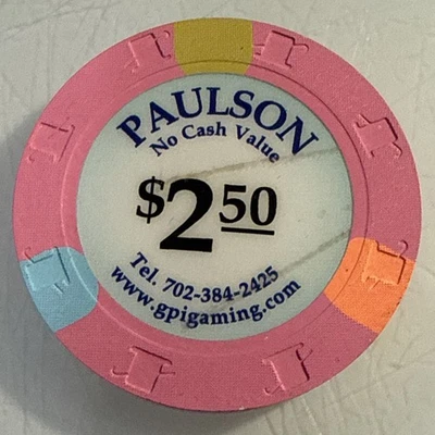 GPI PAULSON $2.50 NCV MUESTRA CHIP CASINO ENVÍO COMBINADO Foto 1 de 3