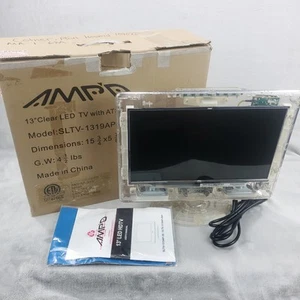 Vintage AMPD 13" LED FHD TV HDMI TV Clear Prison TV Monitor SLTV-1319AP-3S WORKS - Picture 1 of 12