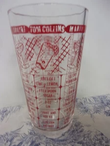 Vintage  Mixgetränk Rezept Monogramm Shaker Pint Glas Größe - Bild 1 von 4