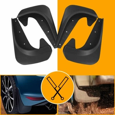 4 PCS Universal Black Car Mud Flaps Splash Guards For Car Auto Accessories Parts - Image 1 of 4