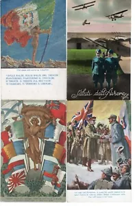 11. LOT VON 4 MILITÄRISCHEN PROPAGANDAKARTEN GEREIST UND NICHT - Bild 1 von 2