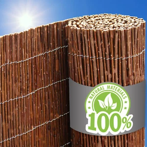 100x500 Balkon Sichtschutz Gartenzaun Weidenzaun - Garten Sichtschutzmatte Weide - Bild 1 von 8