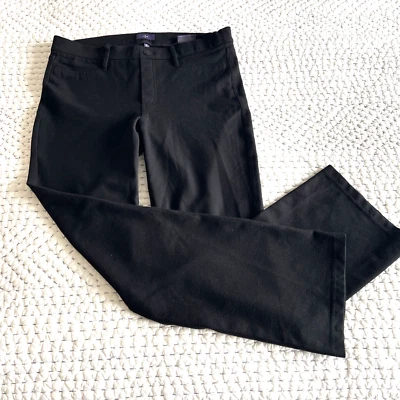 Pantalones NYDJ Mujer Talla 10 Negro Lift Tuck Tejido Pantalones Rectos Elásticos Foto 1 de 4