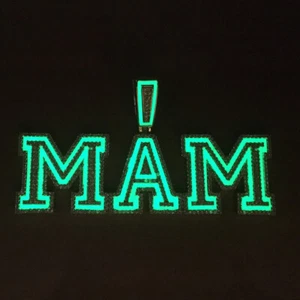 Hip Hop Dripping Luminous Retro A-Z Custom Letters Pendant Necklaces Men Gift - Picture 1 of 12