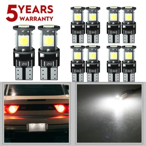 10X T10 201 LED White Car Interior Light Parker Bulbs Wedge Globe 6000K White - Imagen 1 de 15