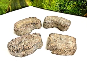 Wargaming Terrain SET OF 4 PAINTED Modular Cliffs Rocks D&D Warhammer SW Saga - Picture 1 of 9