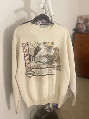 vintage 1990 Fieldmaster Pullover Sweater Jersey Knitted Guardian Of The Wild XL - Image 1 of 4