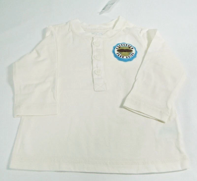 NUEVA Camisa para Niño The Children's Place Crema Evergreen Park Guide 3-6 M o 6-9 M Foto 1 de 1