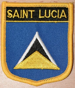 ST LUCIA Schild Länderflagge bestickt PATCH Abzeichen P1 - Bild 1 von 1