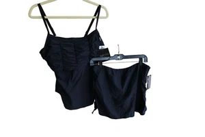 Ladies 2 PC Black Swimsuit size 18/20 w/ Tags Simply Fit 92987 - Picture 1 of 15