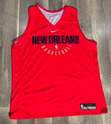 Camiseta de práctica New Orleans Pelican reversible roja y gris talla grande Foto 1 de 4