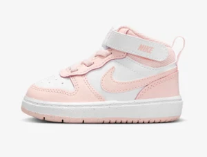 Nike Court Borough Mid 2 para niños pequeños blanco/rosa eco (CD7784 122) - Imagen 1 de 8